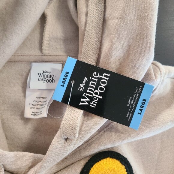 Disney Winnie The Pooh Embroidered Hoodie Sweatshirt Womens Large NEW Soft Cozy - Picture 6 of 7